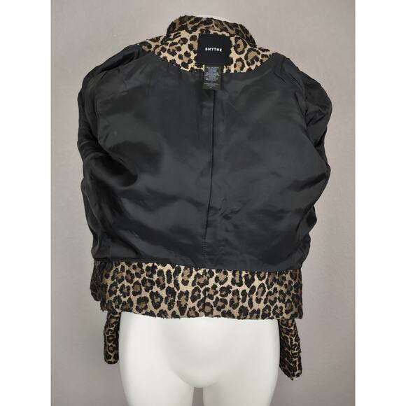 SMYTHE Anytime Leopard Jacquard Blazer Size 2 Animal Print - Picture 16 of 16